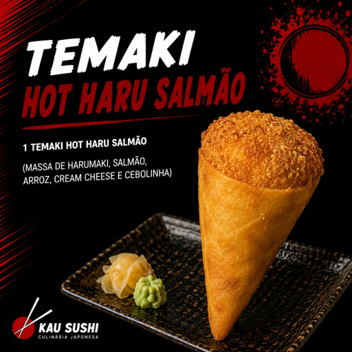 Temaki Hot Haru Salmão