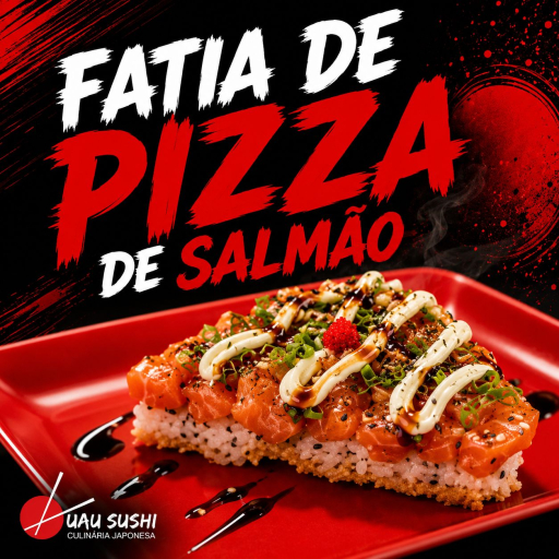 Fatia de Pizza de Salmão