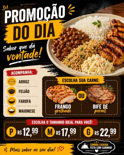 Prato Promocional do Dia (M)