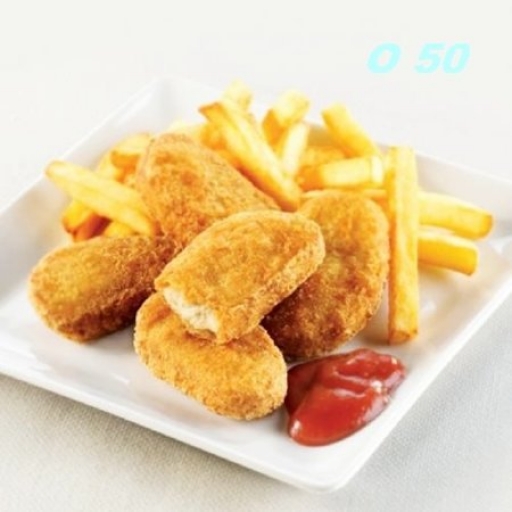 Chicken Nugguets C/ Recheio de Queijo Com Fritas