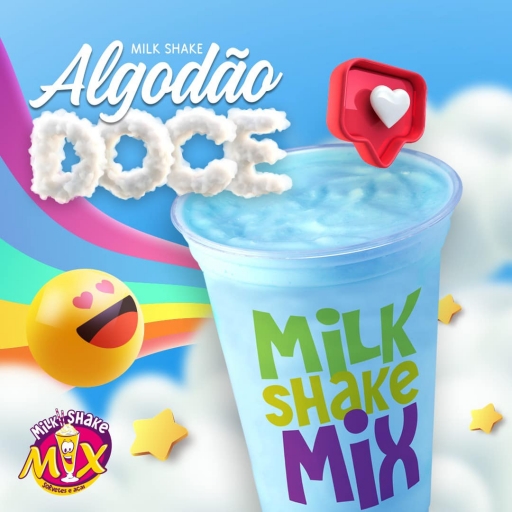 Milk Shake Algodao Doce 500ML