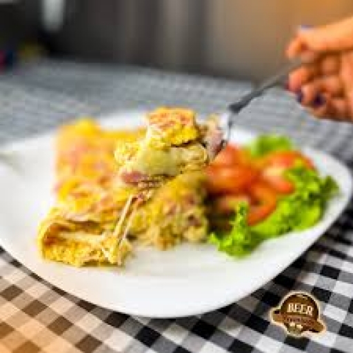 Omelete Recheado de Queijo, Presunto e Catupiry