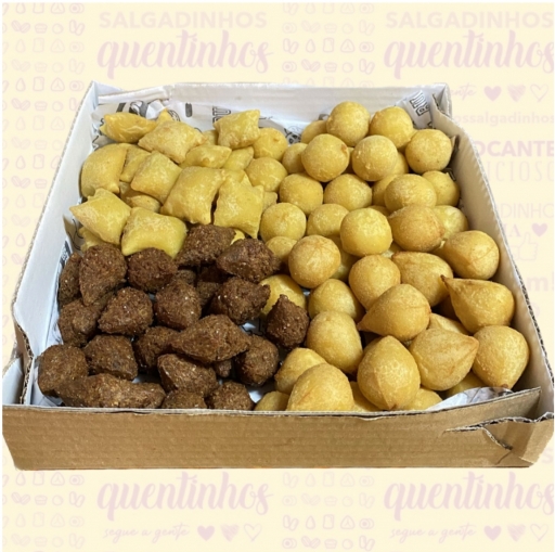 100 Salgadinhos Comuns + 10 Mini Churros Por R$49,99