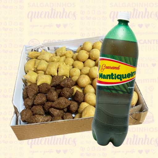 100 Salgados Comuns + Mantiqueira Gratis 2L Por R$49,90