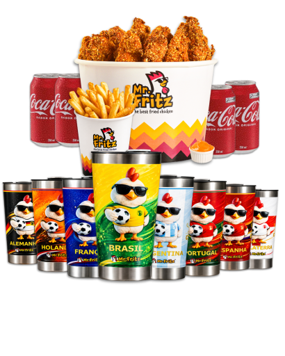 Combo Copa Da Família 9 Em 1 - Balde Frango Frito, Balde Bat