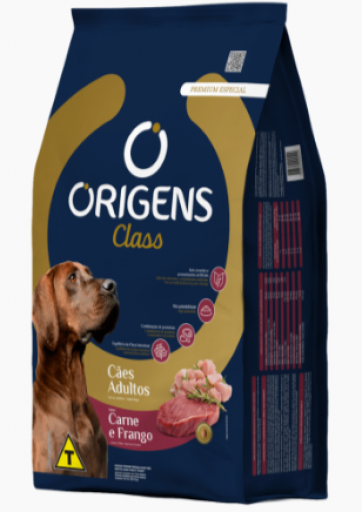 Ração Origens Class Frango & Carne Cães Premium 15KG