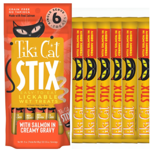Tiki Cat Stix Salmão Ao Molho 14G