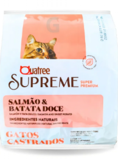 Quatree Supreme Gatos Castrados Salmão e Batata-Doce 1KG