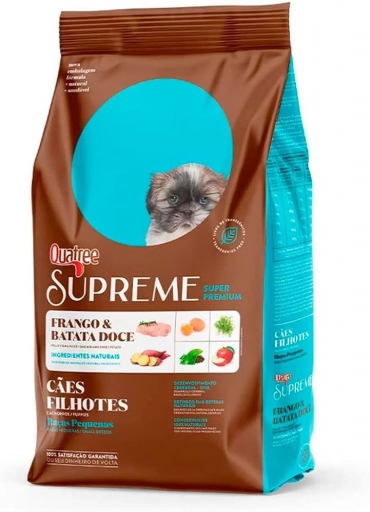 Quatree Supreme Filhotes Raças Pequenas Frango & Arroz 1KG