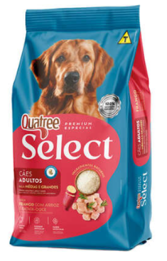Quatree Select Cão Adulto Raças Médias e Grandes Frango 15KG
