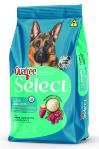 Quatree Select Cão Adulto Raças Médias e Grandes Carne 20KG
