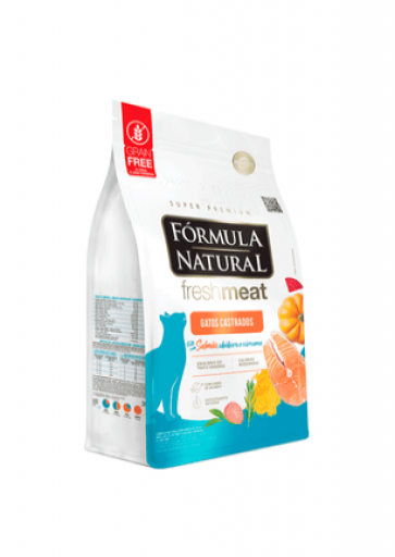 Fórmula Natural Fresh Meat Gatos Castrados Salmão 500G