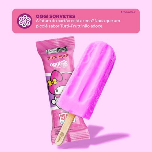 Picolé Hello Kitty Tutti Frutti