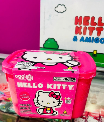 Sorvete Hello Kitty Beijinho Com Brigadeiro