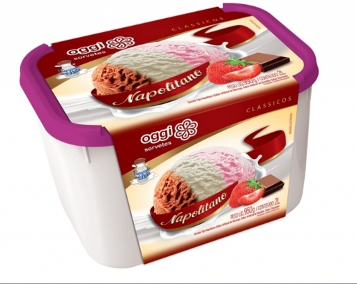 Sorvete Tradicional Napolitano 2L Por R$23,49