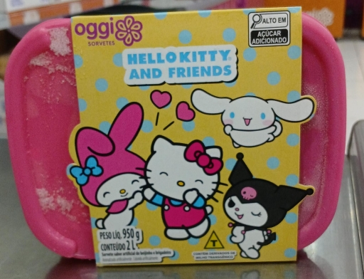 Sorvete Hello Kit Bejinho Com Brigadeiro