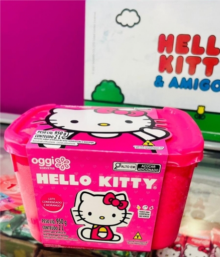 Pote Hello Kit Morango Com Leite Condensado