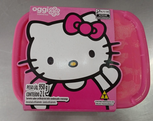 Pote Hello Kit Morango Com Leite Condensado