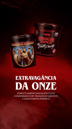 Sorvete Stranger  Things Estravagância Da Onze