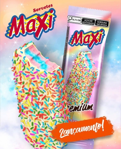 Picolé Blue Ice Com Chiclete