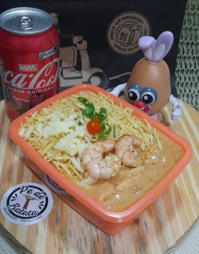 Batata Recheada - Strogonoff de Camarão