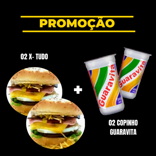 2 X Tudo + 2 Copinhos Guaravita