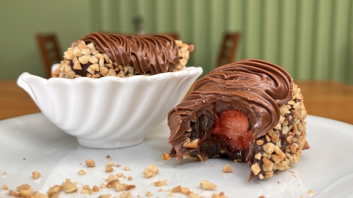 Coxinha de Morango e Ferrero Rocher