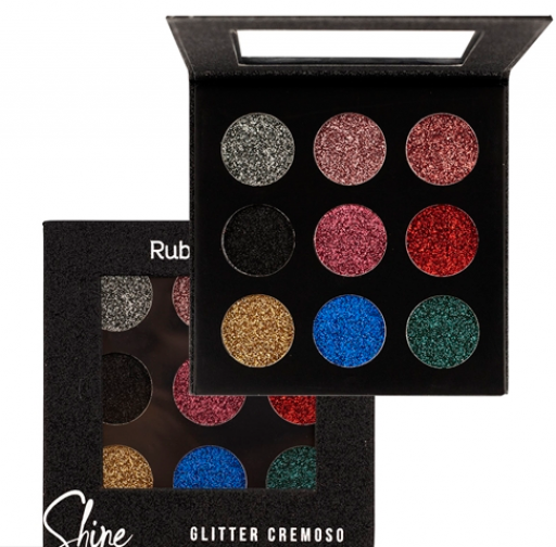 Paleta de Sombra Ruby Rose Shine Glitter
