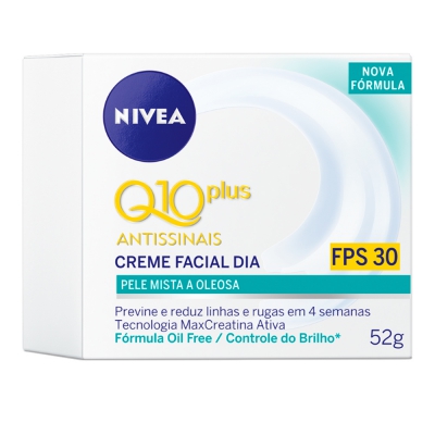 Creme Facial Nivea Antissinais Q10 Fps30 Mista A Oleosa 50G