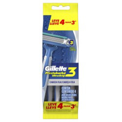Aparelho de Barbear Prestobarba Ultragrip3 Leve4 Pg3Un Fixa