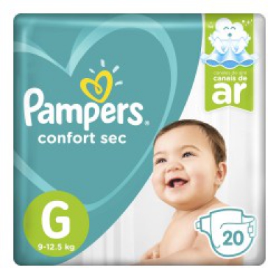 Fralda Pampers Confort Sec Pacotão G 20Un