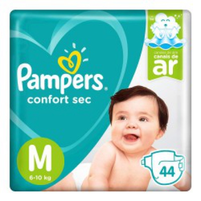 Fralda Pampers Confort Sec Mega M 44Un