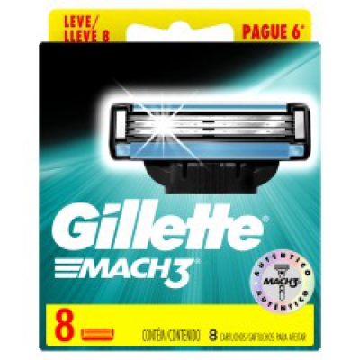Carga Gillette Mach3 Leve 8Un Pague 6Un