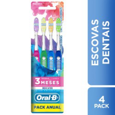 Escova Dental Oral B Indicator Plus 35 Color 4Un