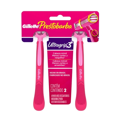 Aparelho Depilatório Prestobarba Ultragrip3 Fem 2Un Móvel