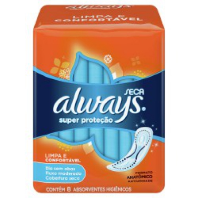 Absorvente Always Básico Seca Sem Abas 8Un