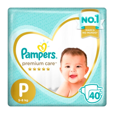 Fralda Pampers Premium Care Mega P 40Un