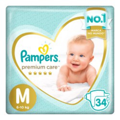 Fralda Pampers Premium Care Mega M 34Un