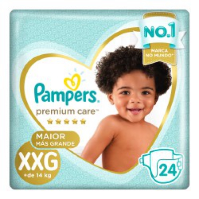 Fralda Pampers Premium Care Mega Xxg 24Un