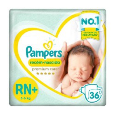 Fralda Pampers Premium Care Recém Nascido+ 36Un
