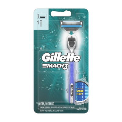 Aparelho de Barbear Gillette Mach3 Acqua +1Carga Com 1Un