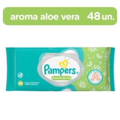 Lenço Umedecido Pampers Aloe e Vera 48Un