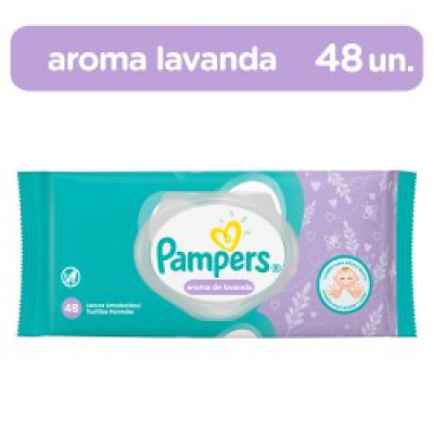 Lenço Umedecido Pampers Aroma de Lavanda 48Un