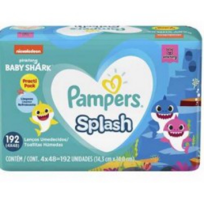 Lenço Umedecido Pampers Splash 4 Pacotes Com 48Un