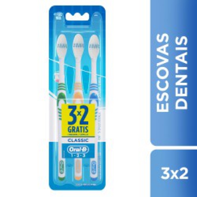 Escova Dental Oral B Classic 40 Leve 3 Pague 2Un