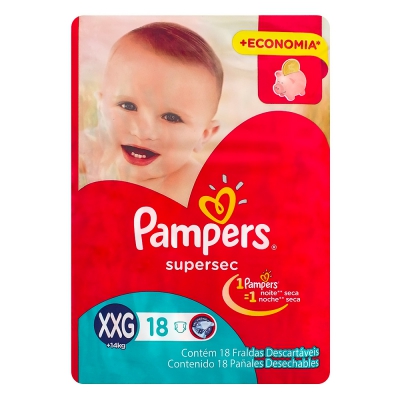 Fralda Pampers Supersec Pacotão Xxg 20Un