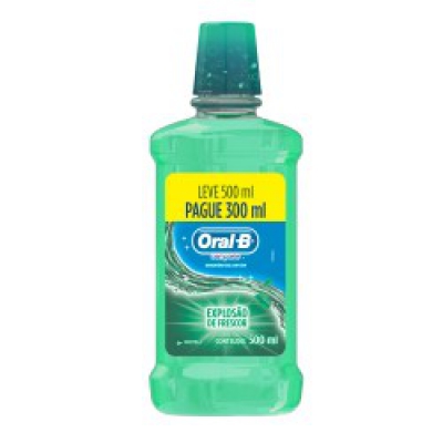 Enxaguante Bucal Oral B Hortelã Leve 500ML Pague 300ML