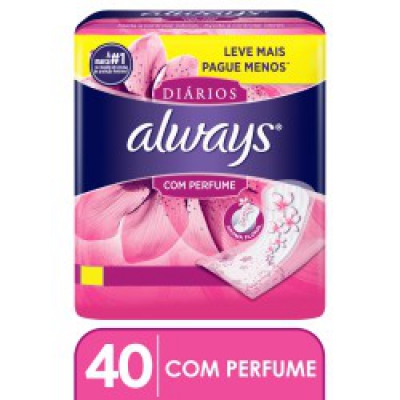 Absorvente Always Protetor Diário Leve40 Pague30Un Sem Abas