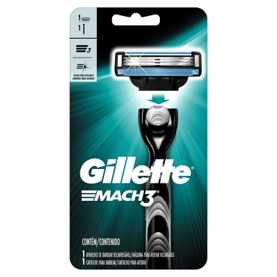 Aparelho de Barbear Gillette Mach3 Regular Com 1Un