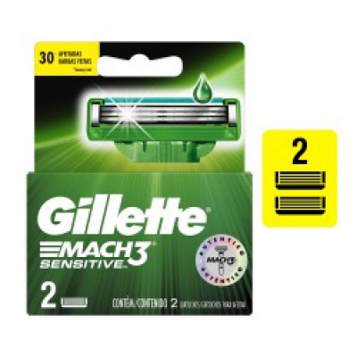 Carga Gillette Mach3 Sensitive 2Un